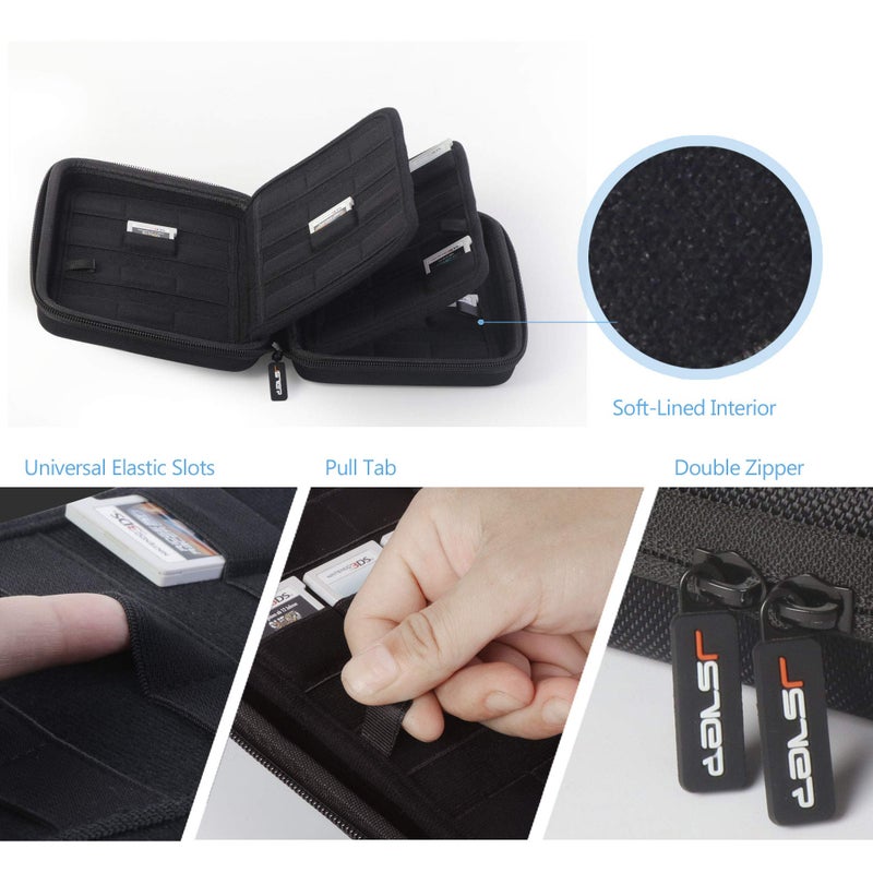 JSVER 96 Slots Game Card Case For New Nintendo Switch 3ds Hard Carrying Case for Nintendo 3DS, 3DS XLï¼ŒNew 2DS XL LL,2DS, DS, DSi, DSi XL LL,Nintendo Switch, Sony PS Vita Games, SD Memory Cards - Image 3